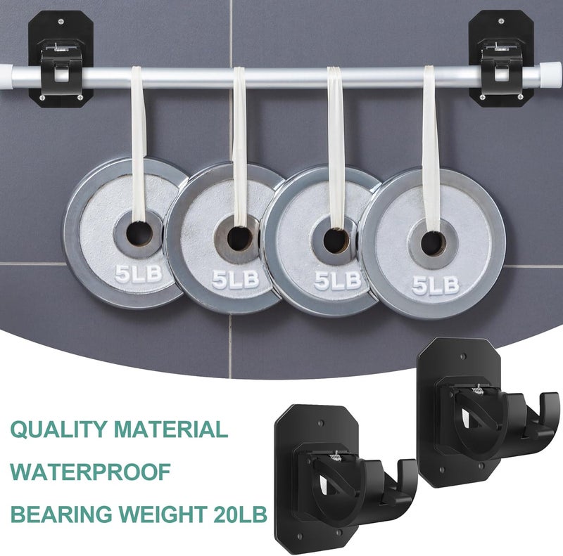 Codoule 8PCS Upgraded No Drill Curtain Rod Brackets No Drilling Curtain Rod Holders Self Adhesive Curtain Rod Hooks Nail Free Adjustable Curtain Hangers Suitable for Poles of 0.62~1.57 Inch - Image 5